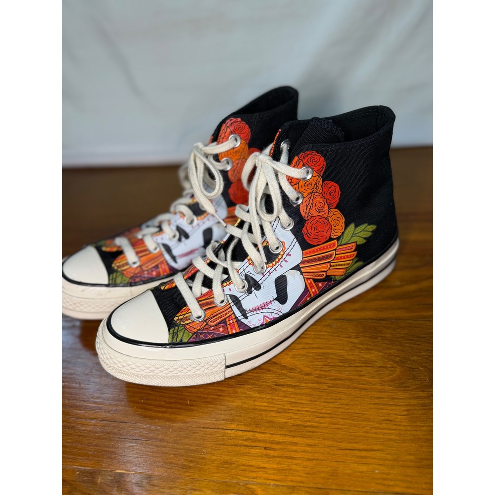 Converse Chuck 70 Hi Dia de los Muertos Day of the Dead Sugar Skull  Men 7 Wmn 9